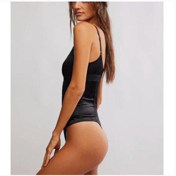 FREE PEOPLE NWT Anywhere With You Bodysuit / Black - small ($70) - Picture 2 of 10